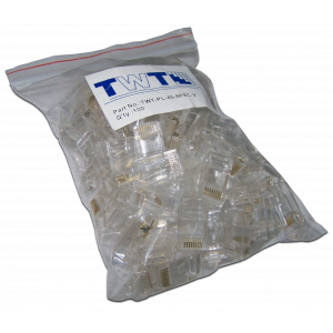 Коннектор RJ45 UTP 8P8C, со вставкой, cat.5e, 100 шт.